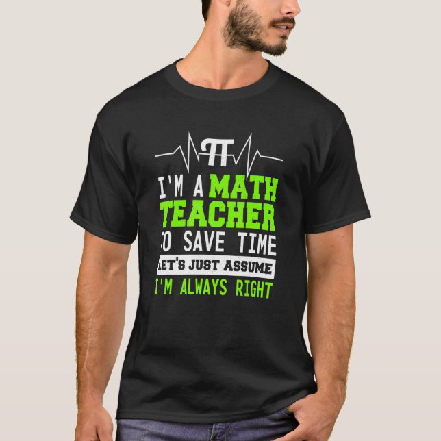 T-shirt Math Fournitures de l'enseignant Mathématiques Alg (Devant)