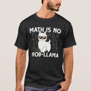 T-shirt Math Geek Nerd Llama Animal Alpaca Mathématicien M