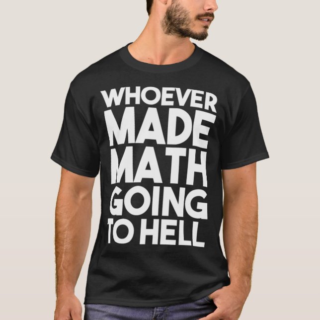 T-shirt MATH HATERS STUDENTS FUNNY GIFT MADE GOING TO rode (Devant)