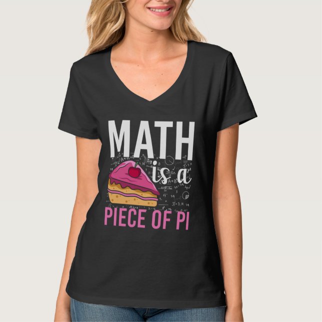 T-shirt Math Is A Piece Of Pi (Devant)