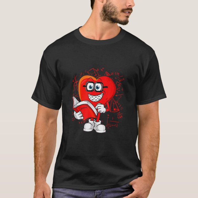 T-shirt Math Is My Love Heart Shape Mathematics Enseignant (Devant)