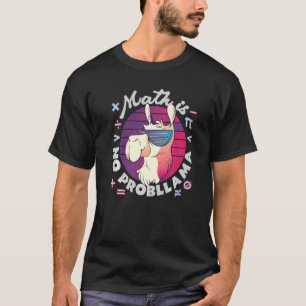 T-shirt Math is No ProbLlama Math Llama Enseignant
