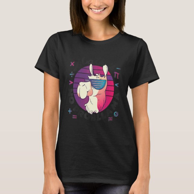 T-shirt Math is No ProbLlama Math Llama Enseignant (Devant)