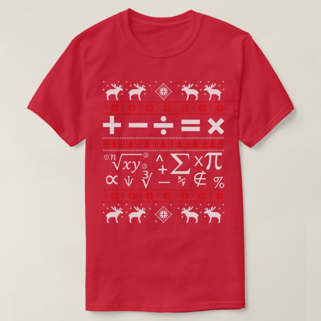 T-shirt Math laide de Noël (Design devant)