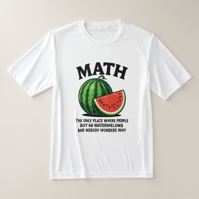 T-shirt Math le seul endroit où les gens achètent 66 pastè (Poser)