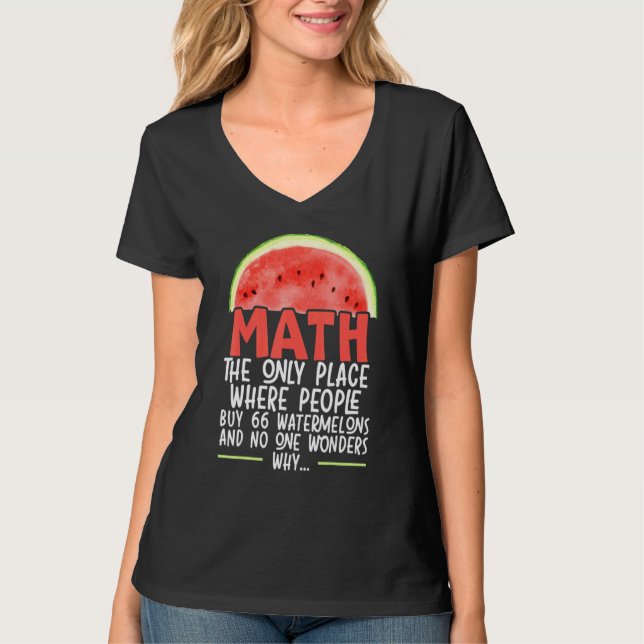 T-shirt Math Le Seul Endroit Où Les Gens Achètent 66 Water (Devant)