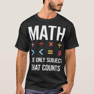 T-shirt Math Le seul sujet casquette compte cool citation