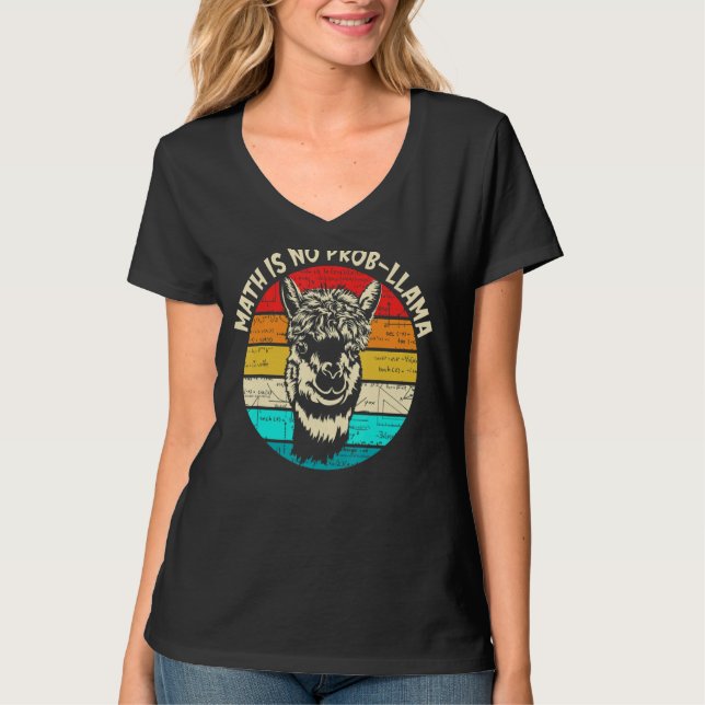 T-shirt Math Llama Enseignant Math n'est pas Prob Llama (Devant)