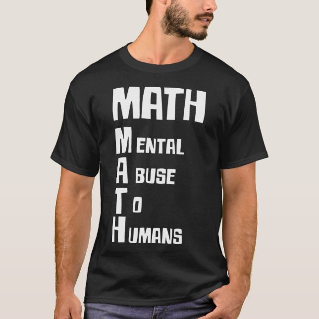 T-shirt Math Mentale Abus aux humains cheval amitié (Devant)