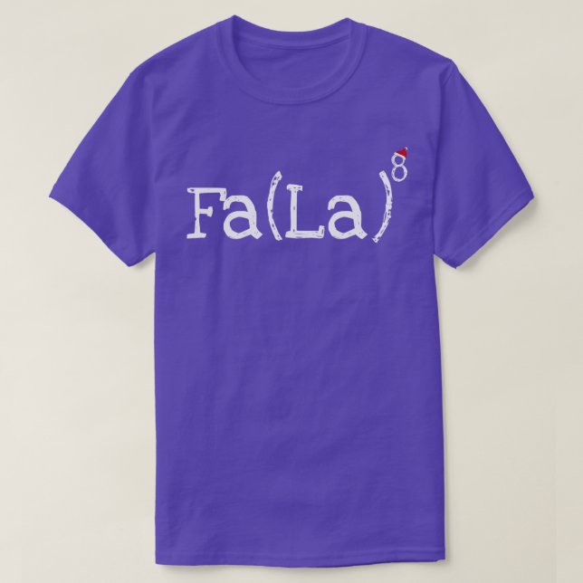 T-shirt Math Nerd Christmas Fa la la exponente (Design devant)