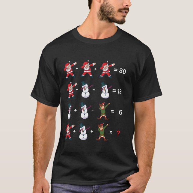 T-shirt Math Nerd Funky Noël Math Enseignant Puzzle Chal (Devant)