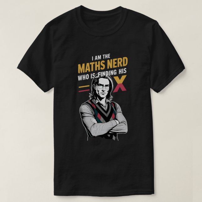 T-shirt Math Nerd’s Quest for X (Design devant)