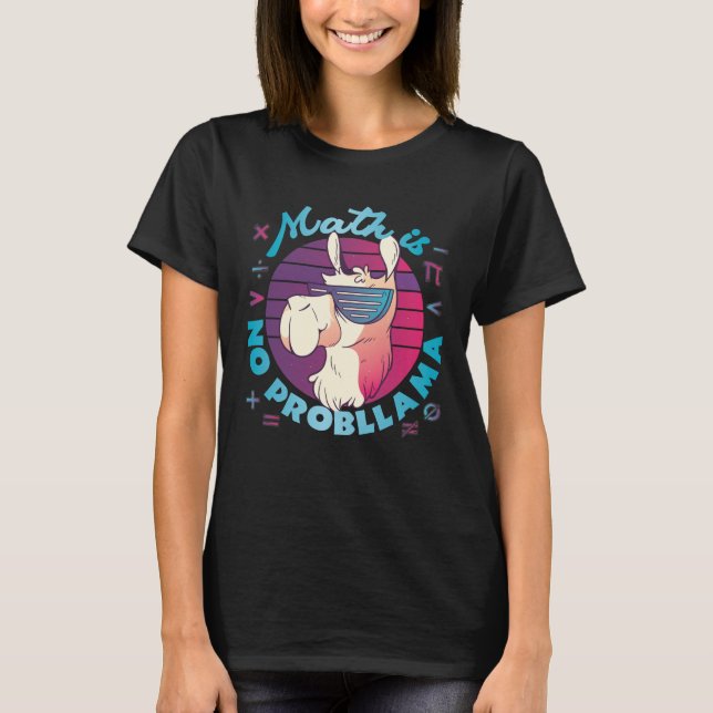 T-shirt Math n'est pas ProbLlama (Devant)