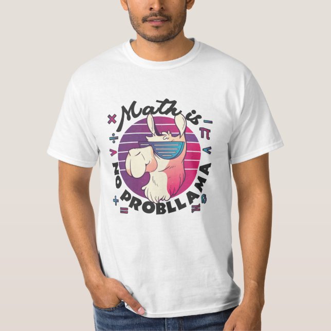 T-shirt Math n'est pas ProbLlama (Devant)