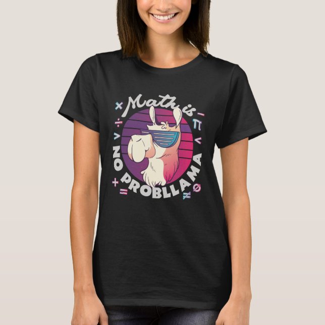 T-shirt Math n'est pas ProbLlama (Devant)
