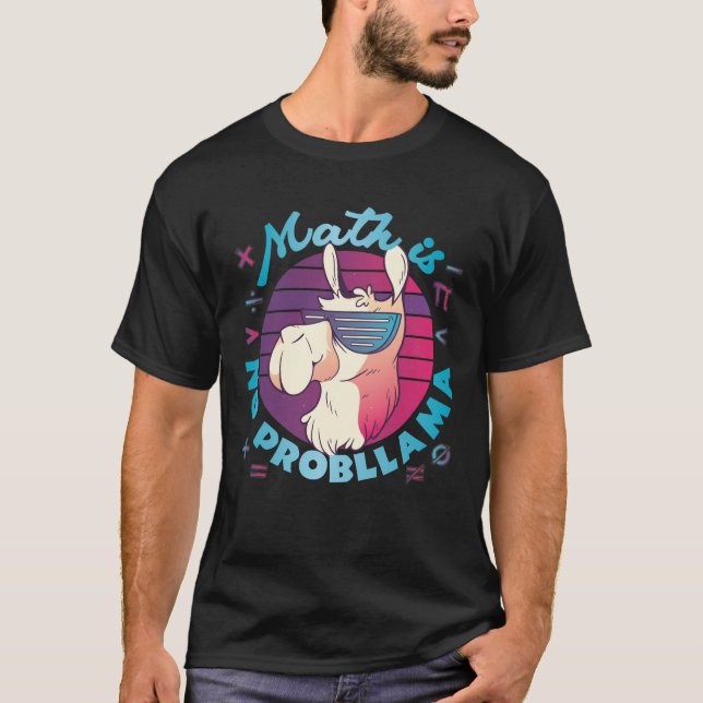 T-shirt Math n'est pas ProbLlama (Devant)