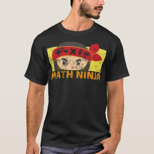 T-shirt Math ninja école algèbre citation cadeau kiddinx m