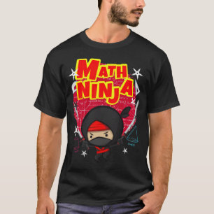T-shirt Math Ninja imprimé d'un professeur de mathématique