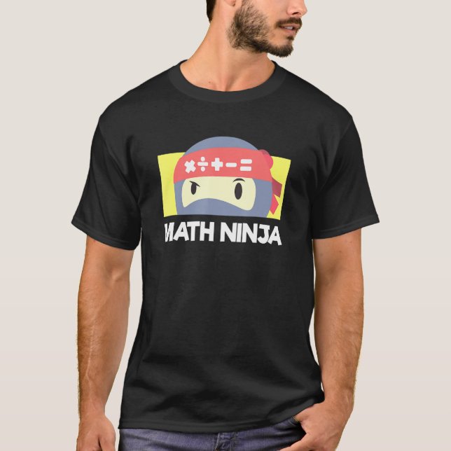 T-shirt Math Ninja pour enseignant de mathématiques (Devant)