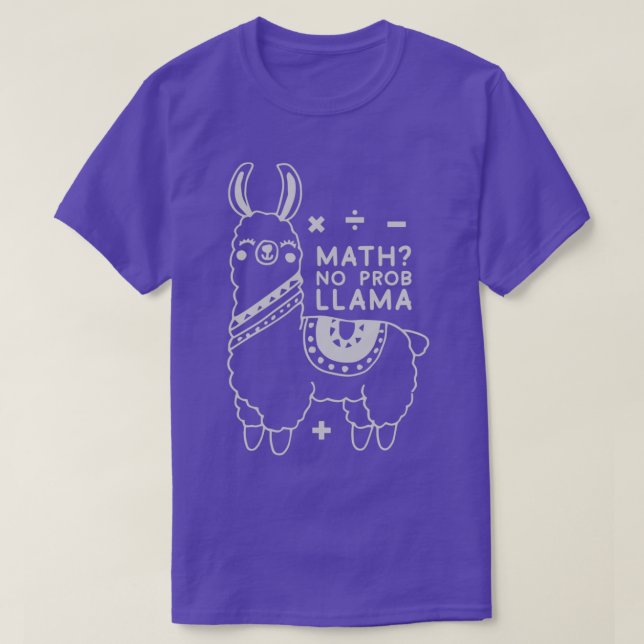 T-shirt Math no Prob llama 2 (Design devant)