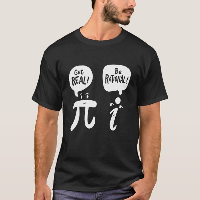 T-shirt Math Pi obtenir réel obtenir rationnel (Devant)
