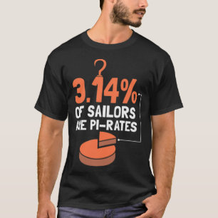 T-shirt Math Pi Pirate Funny poney drôle