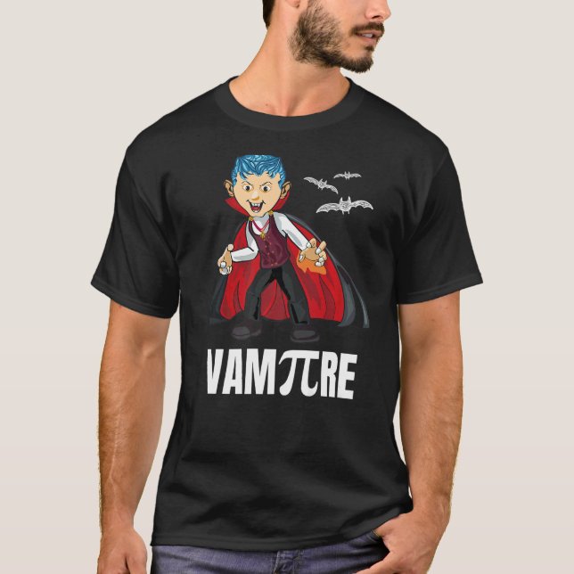 T-shirt Math Pi Vampire Draculas Halloween mathématicien (Devant)