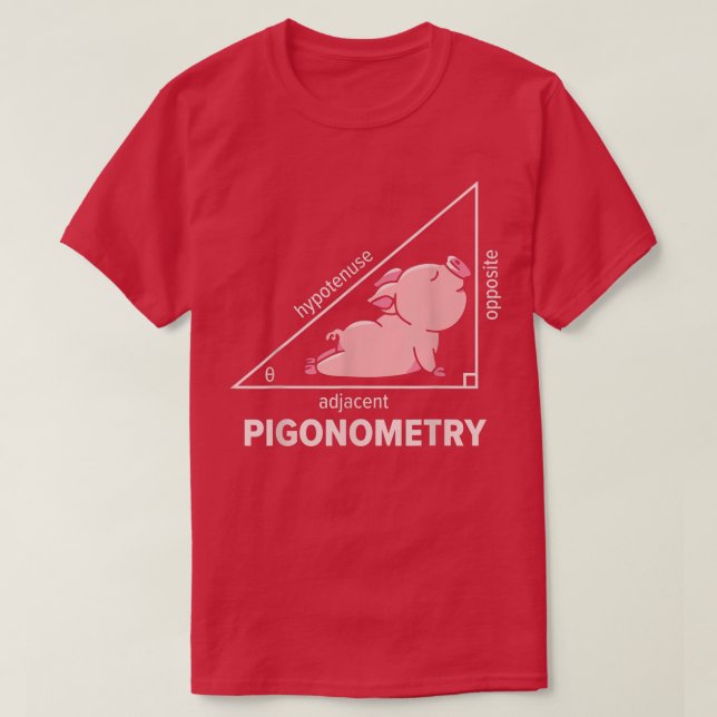 T-shirt Math Pig Algebra Pigonométrie Hypotenuse Mathémati (Design devant)