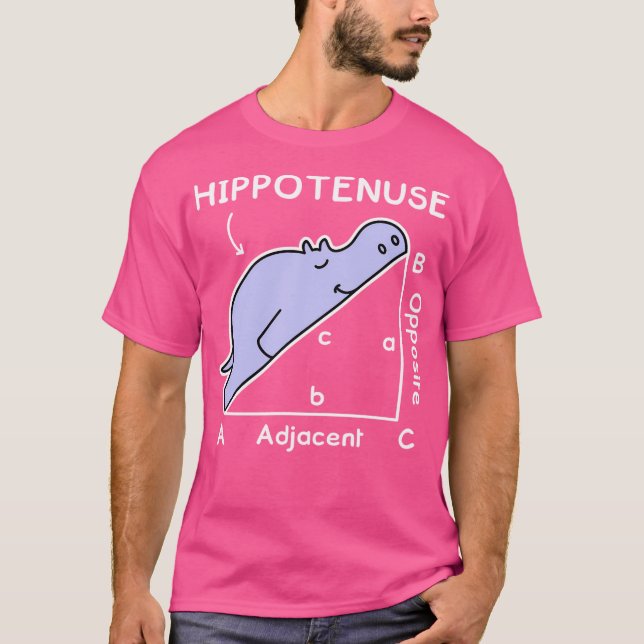 T-shirt Math Pun. Hypotenuse. Hippotenuse (Devant)