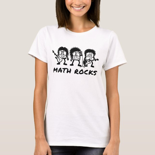 T-shirt Math Rocks Academic Rock Band Humor (Devant)