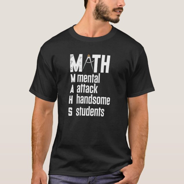 T-shirt Math Sujet De Maths De Beau Étudiant Drôle Math (Devant)