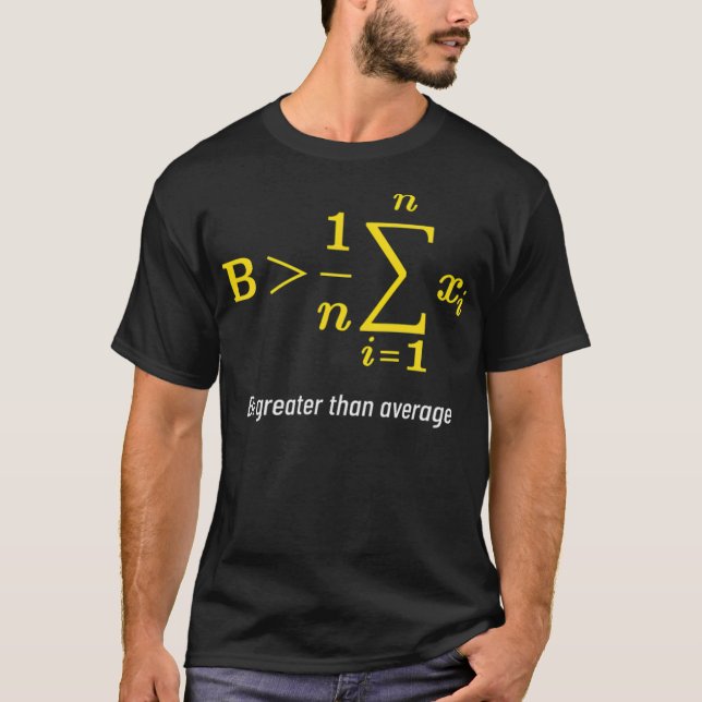 T-shirt Math Supérieur à la moyenne Cadeau Math Jour Retou (Devant)