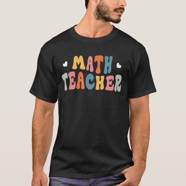 T-shirt Math Teacher Retro Mathematics Math Quota Nerd (Devant)