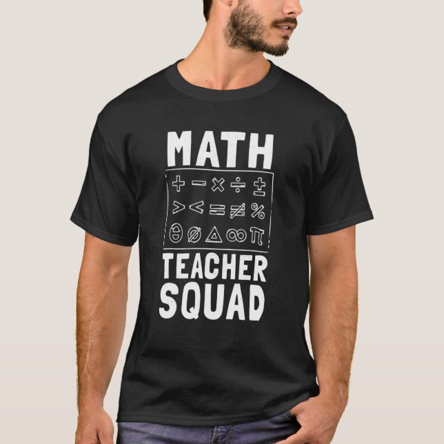T-shirt Math Teacher Squad Fournit Mathématiques algèbre Q (Devant)
