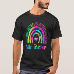 T-shirt Math Teacher Tie Dye Rainbow Math Is My Jam Back T