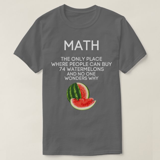 T-shirt Math Watermelon Math (Design devant)