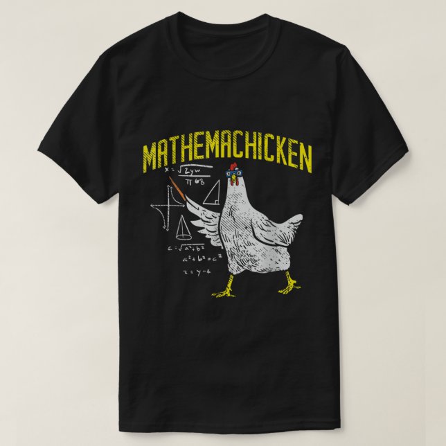 T-shirt Mathemachicken Math Algebra Nerd Enseignant Poulet (Design devant)