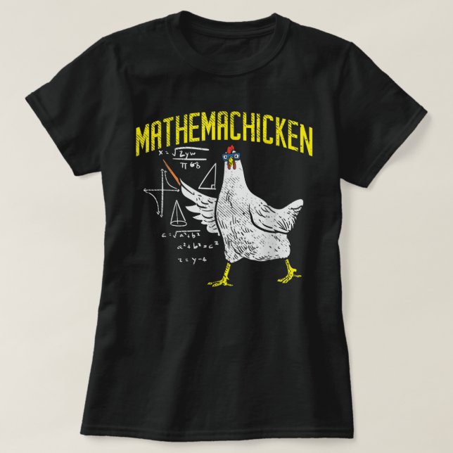 T-shirt Mathemachicken Math Algebra Nerd Enseignant Poulet (Design devant)