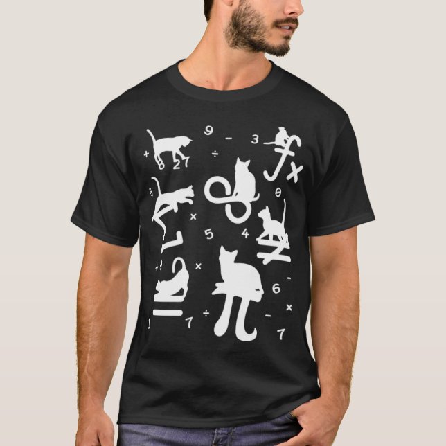 T-shirt Mathematician Math Funny Cat Lover Gift humor sabr (Devant)