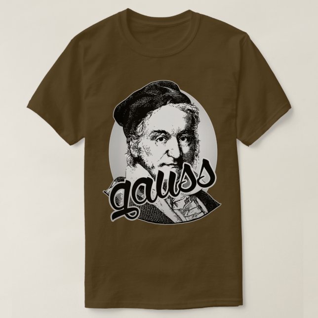 T-shirt Mathématicien Gauss Gauss génie scientifique (Design devant)