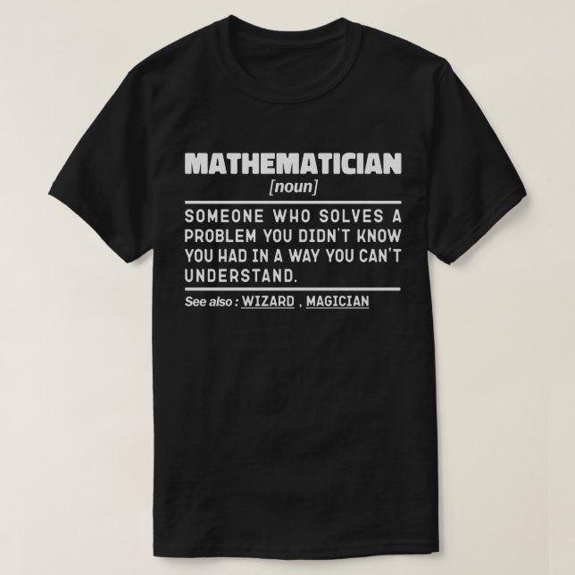 T-shirt Mathématicien Noun Math Lover Cool enseignant prés (Design devant)