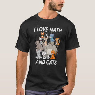 T-shirt Mathématiques 12 Ans Enfant Kitten J'Aime Les Math