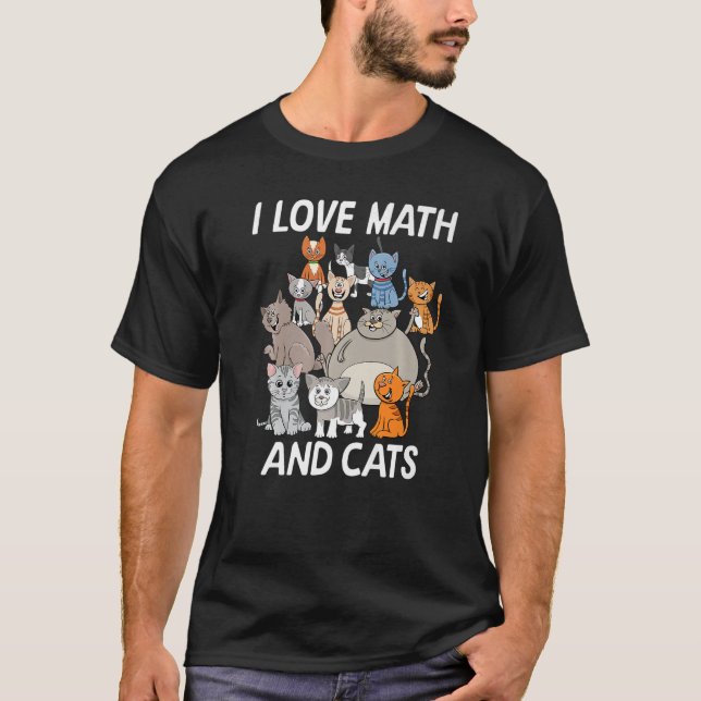 T-shirt Mathématiques 12 Ans Enfant Kitten J'Aime Les Math (Devant)
