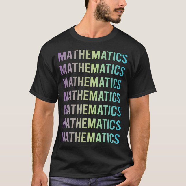 T-shirt Mathématiques Bleu Violet Maths Mathématiques (Devant)