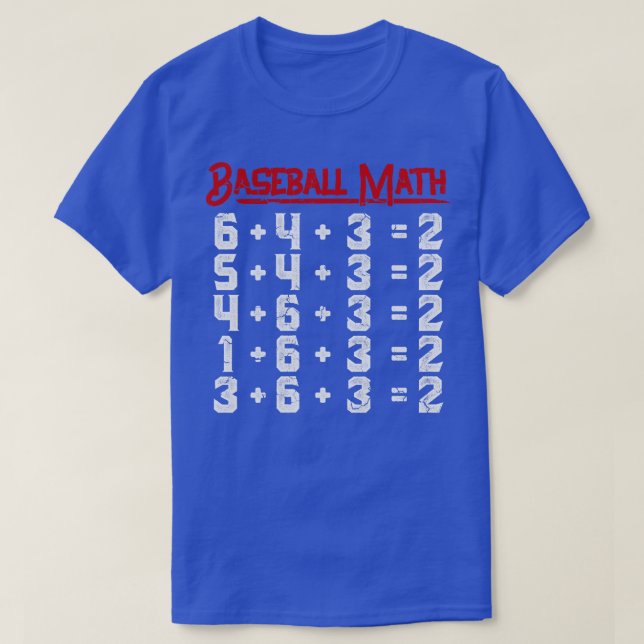 T-shirt Mathématiques de baseball Jouer double (Design devant)