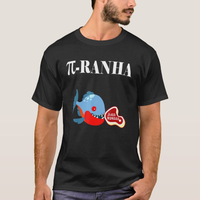 T-shirt Mathématiques des poissons piranhas (Devant)