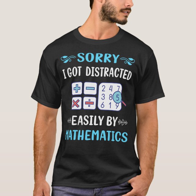 T-shirt Mathématiques Distraites Math Maths (Devant)