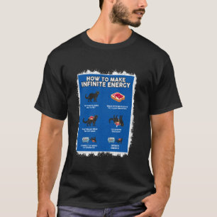 T-shirt Mathématiques drôles Chat à énergie infinie et Ing