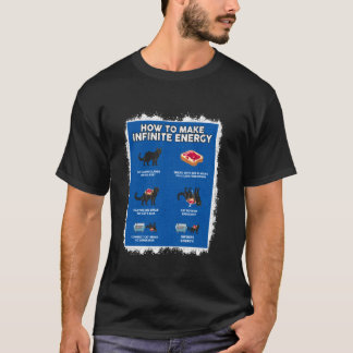 T-shirt Mathématiques drôles Chat à énergie infinie et Ing