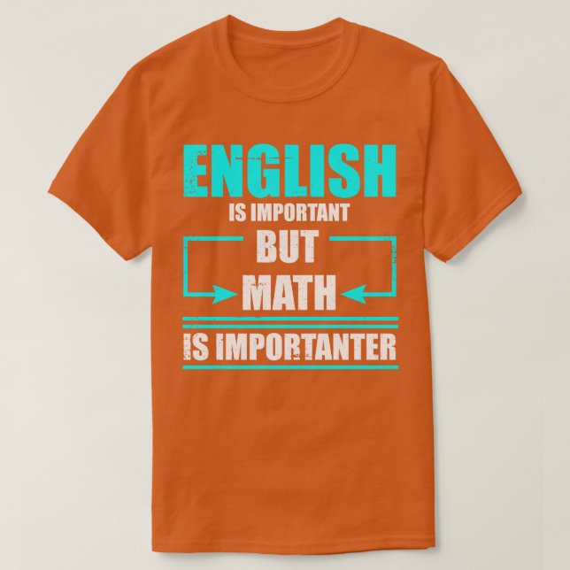 T-shirt Mathématiques est important Mathématiques enseigna (Design devant)